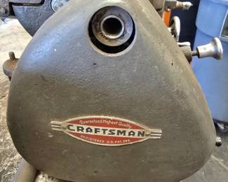 craftsman precision metal lathe with industrial stand and bits working NICE