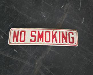 old no smoking sign