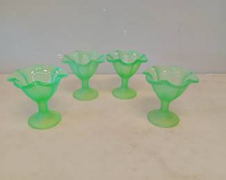 uranium Glass set of 4