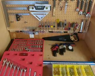 Variety Of Mechanics And Carpenters Tools 