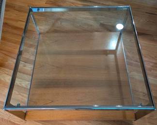 Chrome and Glass Coffee Table 