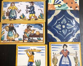 Old hand painted tile from Ero