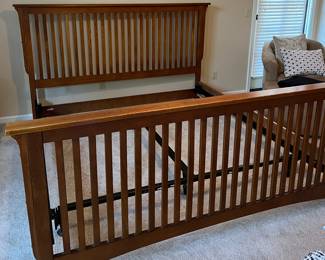 Bassett King Size Mission Style Bed Frame
