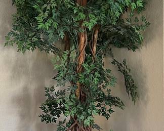 Faux Tree w Twisted Trunk  in Ceramic Pot 