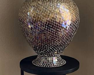 Accent Table/Pot Stand, Mosaic Vase