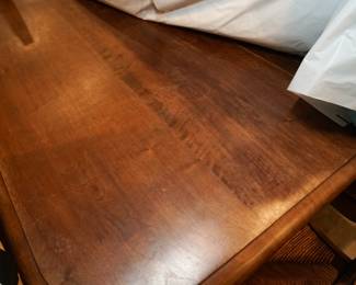 French walnut dining table with chairs - purchased in France