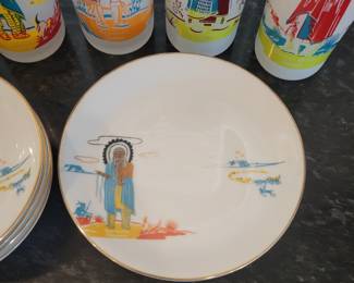 Vintage Acee Blue Eagle Knox dinnerware