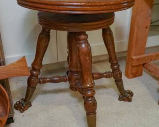 Antique piano stool