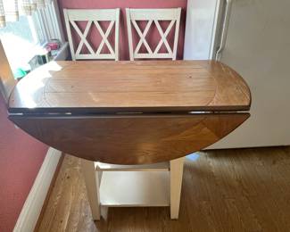Kitchen Dropleaf Table with Two Chairs