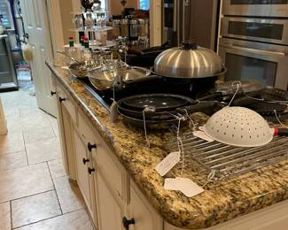 Cast iron, woks, cooling racks