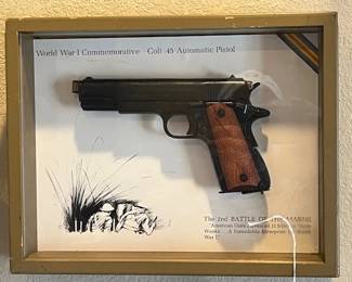 Non-Firing Colt in hanging Display Case