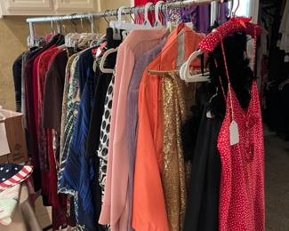 Designer dresses, skirts, pants, tops and night ware