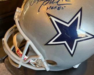 Full sized helmet signed by Roger Staubach!