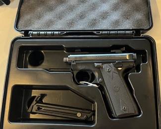 Suppressor ready, comes with case and two magazines