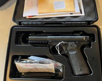 Suppressor ready, comes with case and two magazines