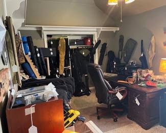 Here is an updated look at the office (upstairs and next to the gun room),