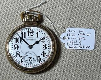 Working 1926 10K 21Jewel Hamilton  Pocket Watch