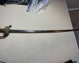 Old inscribed sword, probably Spanish