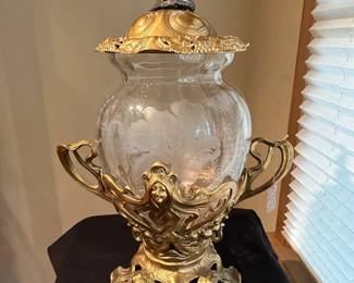 Art Nouveau Spelter Punch Bowl