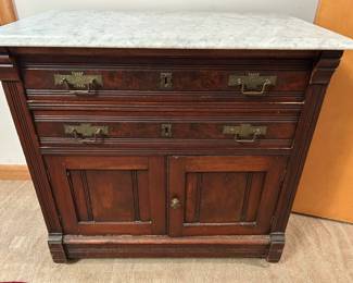 Eastlake Marble Top Chest