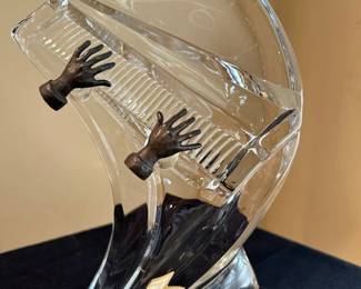 Vinardi Crystal Piano with Brass Hands