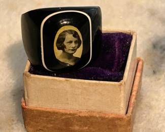 Mourning Ring Celluloid