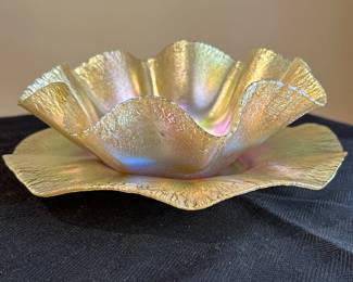 Tiffany Favrile Bowl and Underplate #1