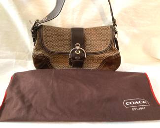 Coach handbag with dust cover