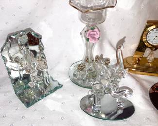 Glass crystal elephant