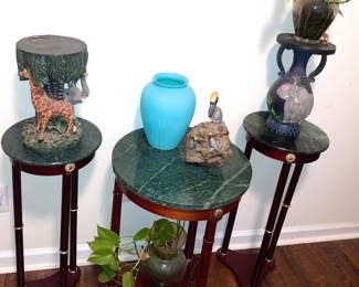 Plants stands marble top