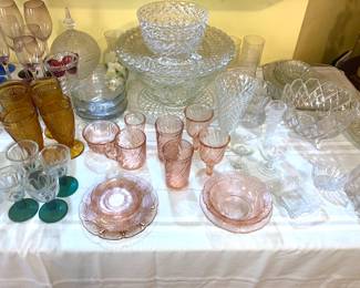 Lots of glassware  crystal