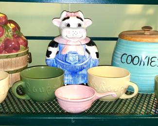 Cookie jars and soup bowls 