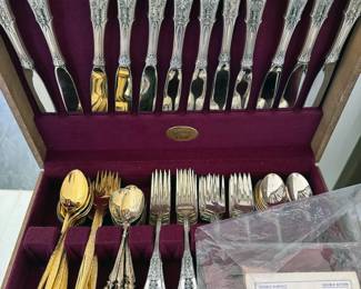 Vintage Golden Bouquet 24k electroplated silverware