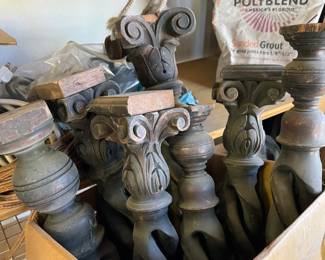 Assorted table legs/finials