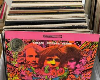 Albums/78s: The Doors, Cream, musicals, 1960s/70s funk + jazz