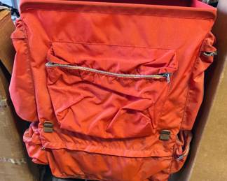 Vintage camping backback