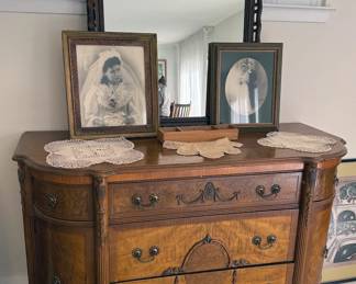 18th Century-style demilune cabinet/dresser