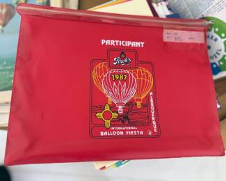 Abq Balloon Fiesta memorabilia: pilot’s vests/jackets, enamel pins, newspaper special sections, ballcaps, bumper stickers