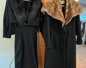 Here we have a pair of vintage fur coats.