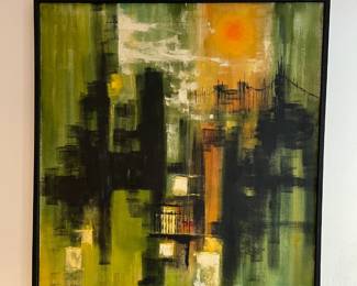 Here we see another abstract painting, with a frame, by Antonio Marchese (I think).