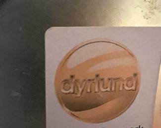 See?  Dyrlund, Made in Denmark.  This label goes with the acorn-shaped lamps seen in previous photos.