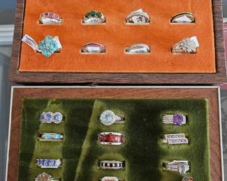 A Sampling of Gold and Sterling Gemstone Rings