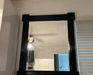 Mirror 30 x 20 black laquer frame $50