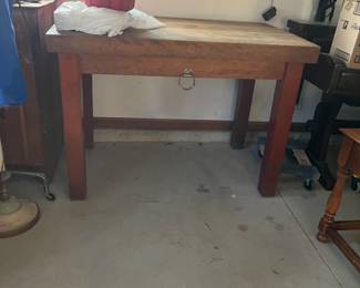 antique butcher’s table
