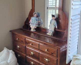 MCM 4 Poster Bed (has matching chest and mirrored dresser)