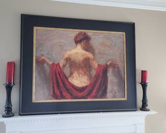 Henry Ascensio's Hand Embellished Limited Edition Canvas Giclee: entitled "Unveiling " absolutely gorgeous, beautifully framed work of fine art. Appraised at $5,000 for the "Unveiling" in 2007, comes complete with certificate of authenticity, and is appraised at $350 for the frame. Many pieces of fine art in this estate.