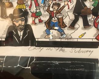 ONLY IN THE SUBWAY CHARLES FAZZINO 25"BY 47"