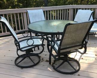 PATIO TABLE AND 4 CHAIRS