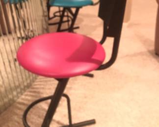 4 COLORFUL BARSTOOLS
