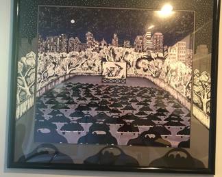 ARTWORK by LINNEA PERGOLA     "DRIVE IN" 32"BY 35"